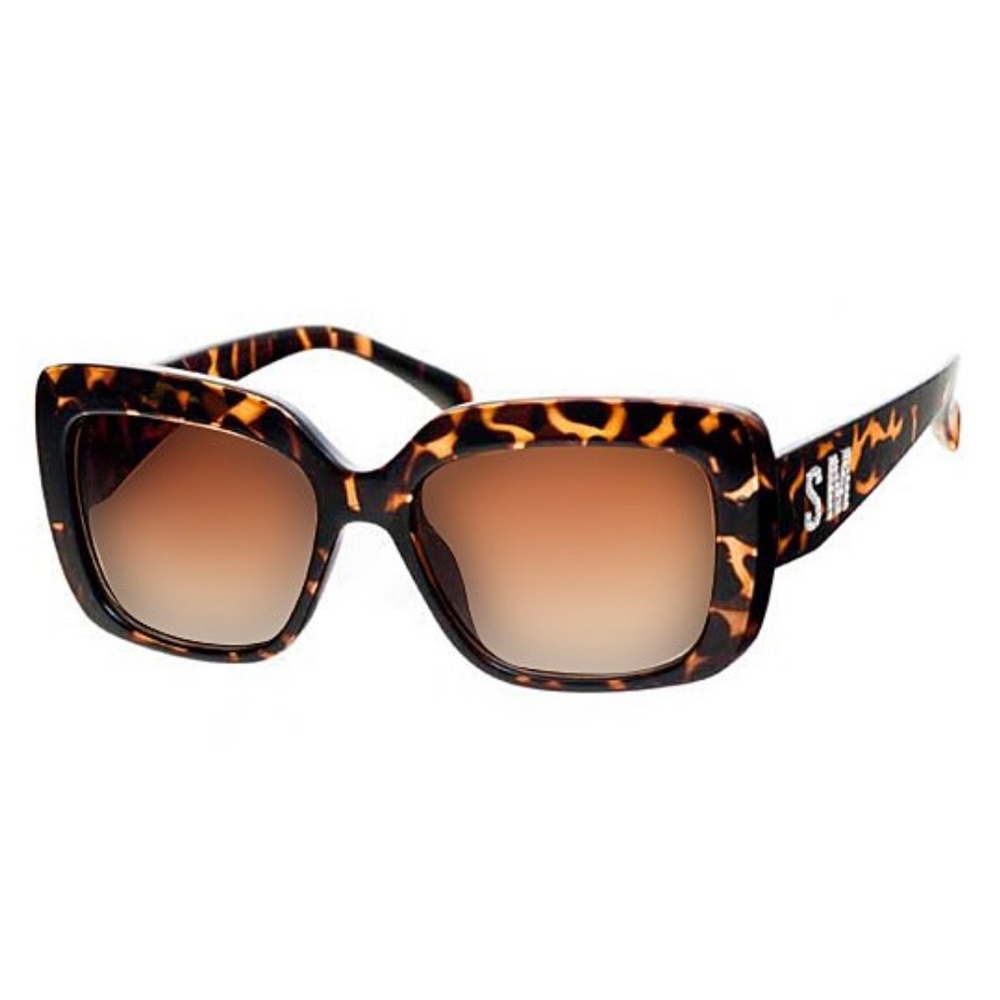 Steve Madden Brown & Gold Tortoiseshell Oversize Sunglasses